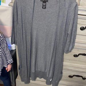 Long Gray Cardigan Sweater